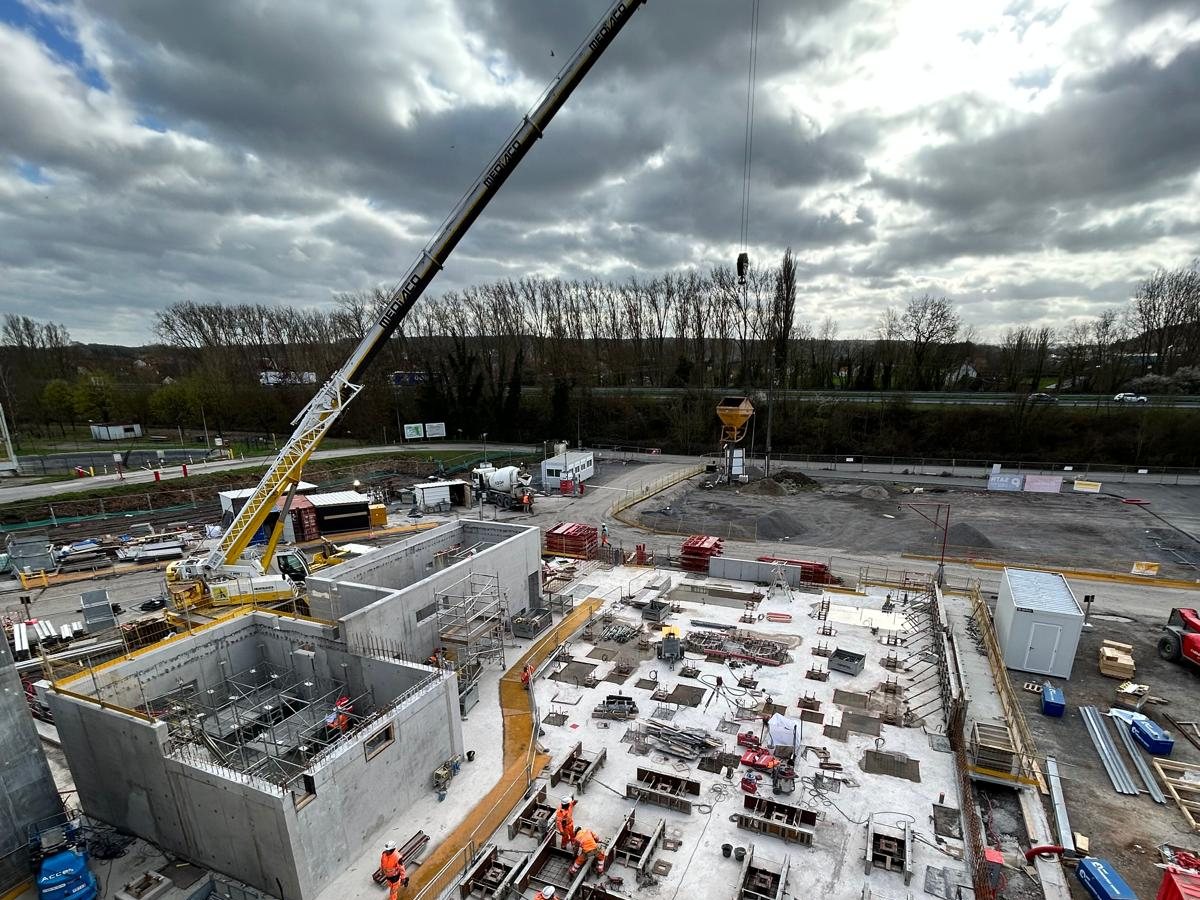 Vue générale du chantier UVE Labeuvrière